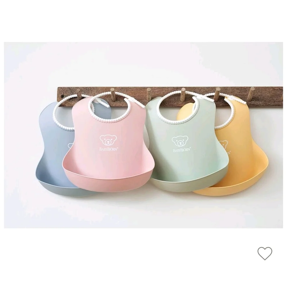 Baby Bjorn Baby Bib Powder Green/ Powder Pink 2pk